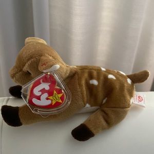 Ty Beanie Baby Original. WHISPER the Deer. BornApril 5, 1997. Rare Errors. #4194